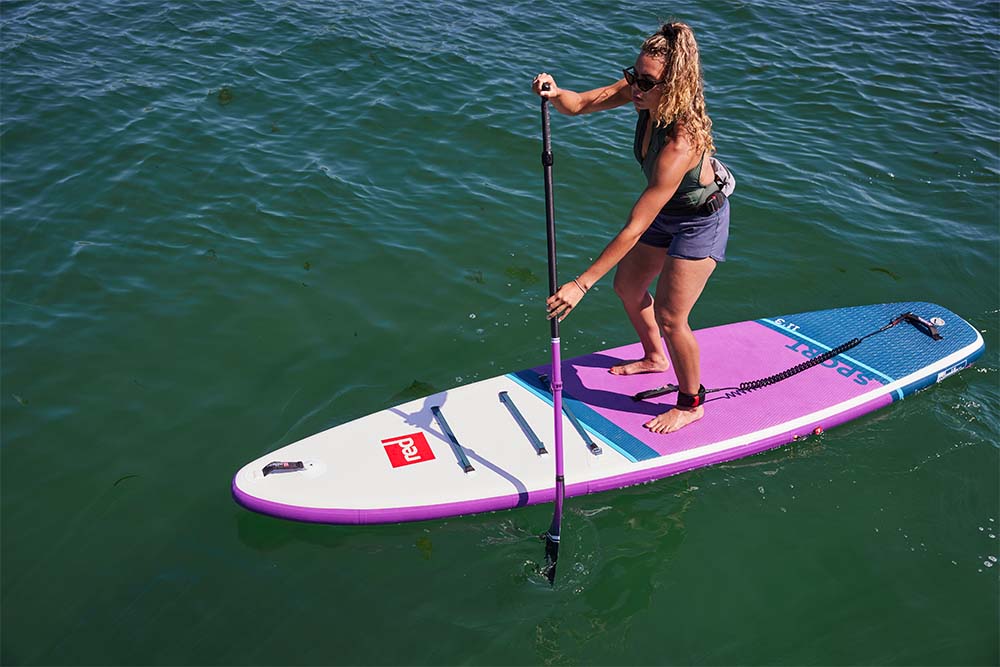 Red Hybrid 3PC Adjustable SUP Paddle (Purple)