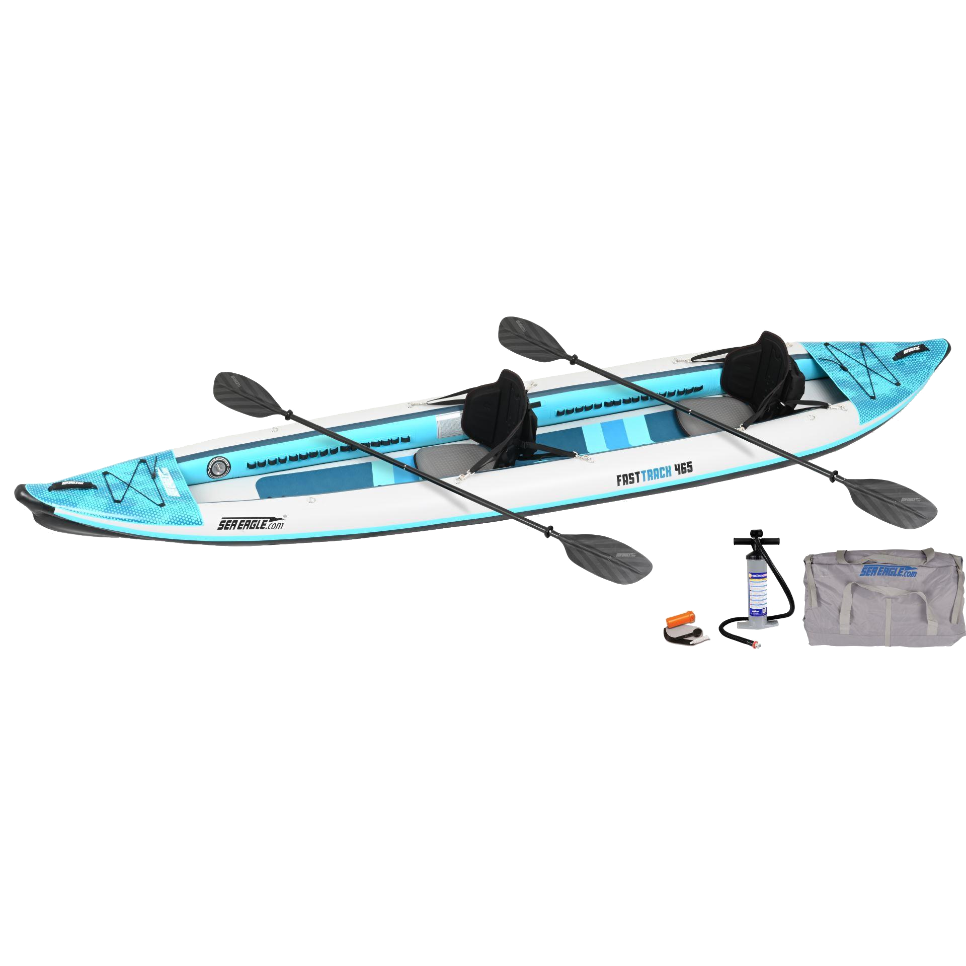 Sea Eagle 465ft FastTrack V-Bottom Inflatable Kayak Pro 2 Person Package