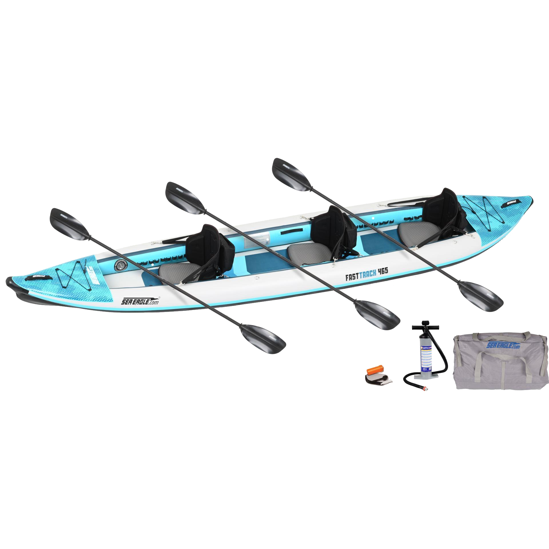 Sea Eagle 465ft FastTrack V-Bottom Inflatable Kayak Pro Carbon Package