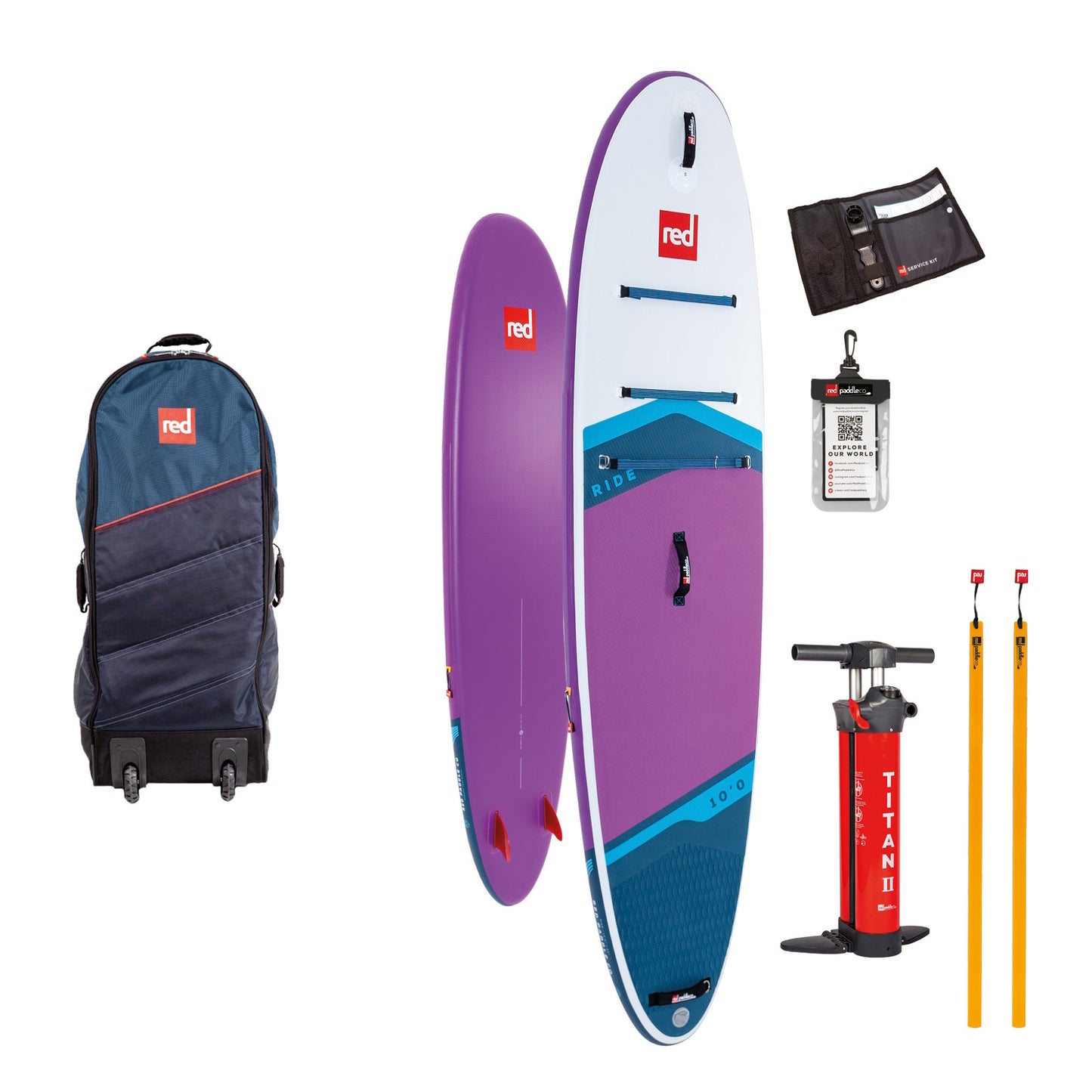 2023 Red Paddle Co 10' Ride Inflatable SUP (Purple)