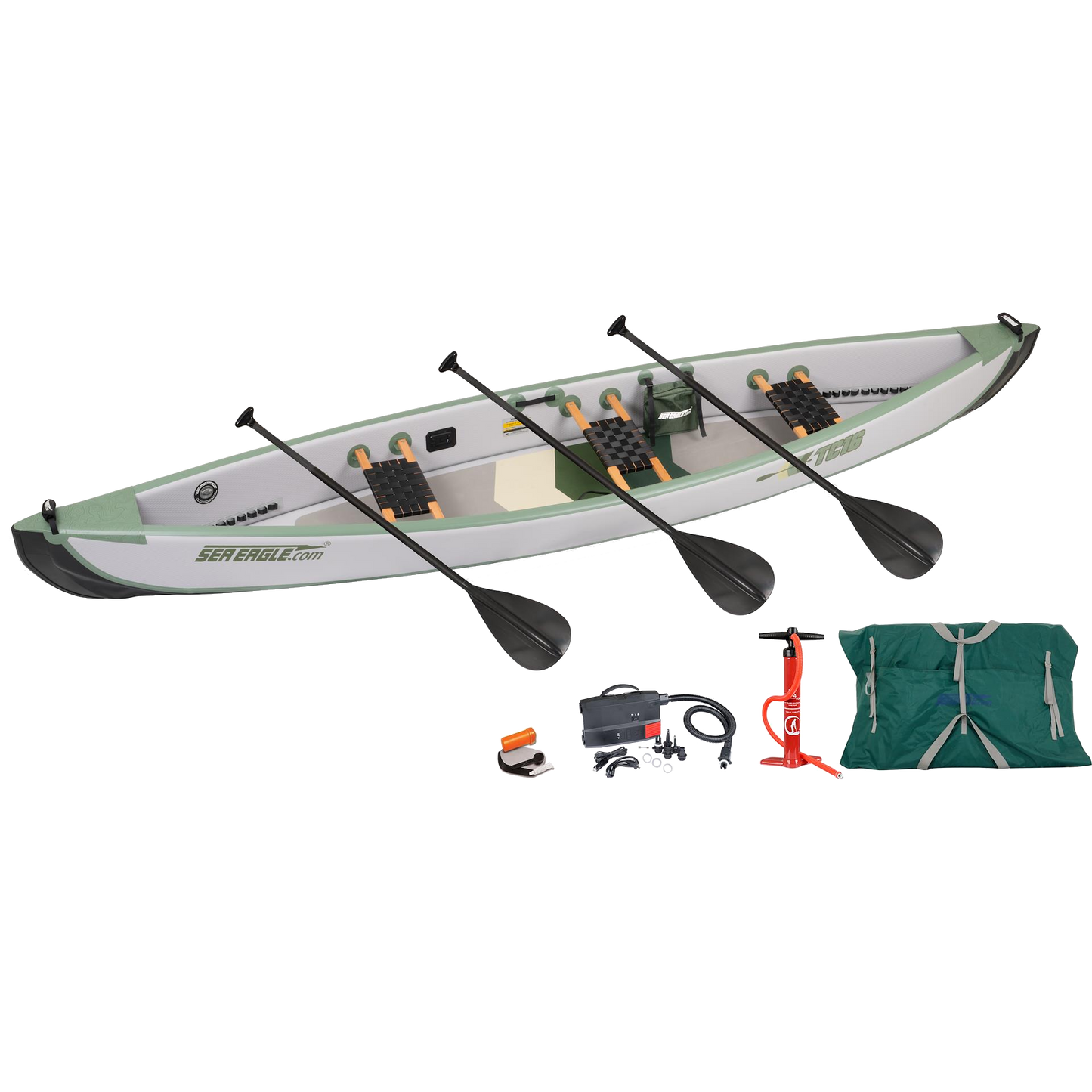 Sea Eagle TC16 Canoe Electric Pump 3 Person
