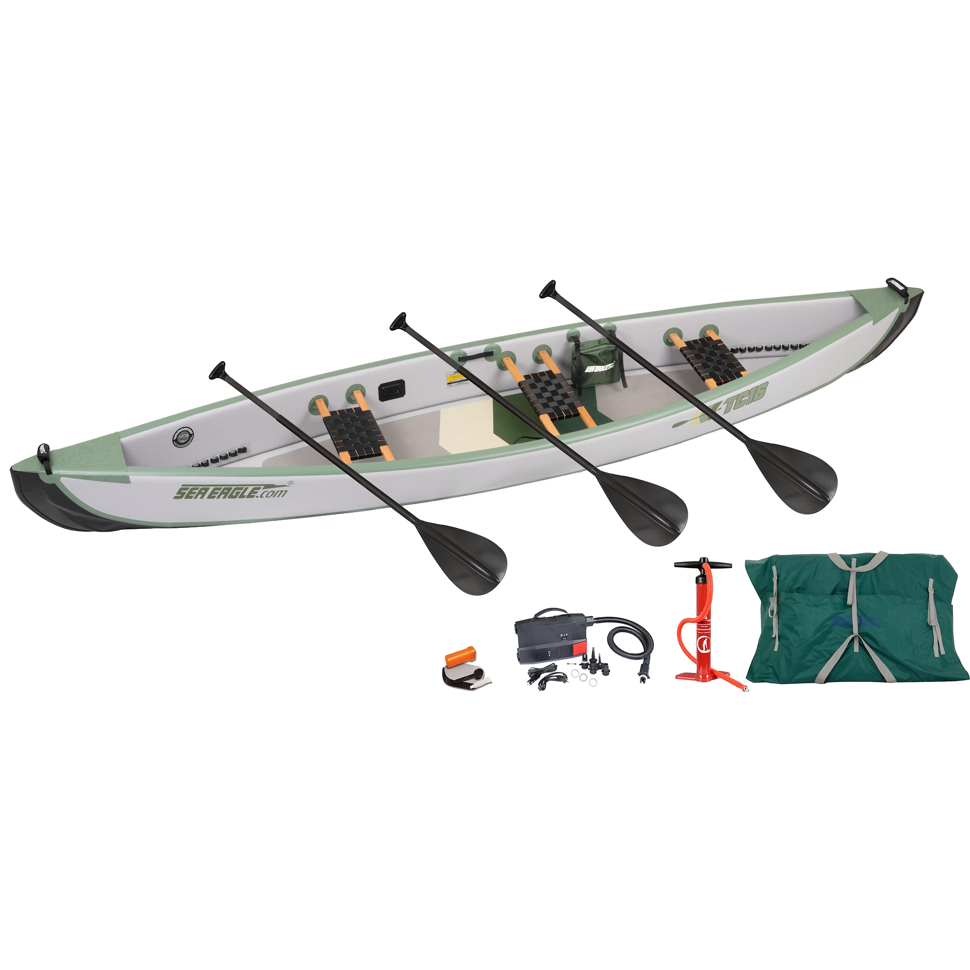 Sea Eagle TC16 Canoe Electric Pump 3 Person
