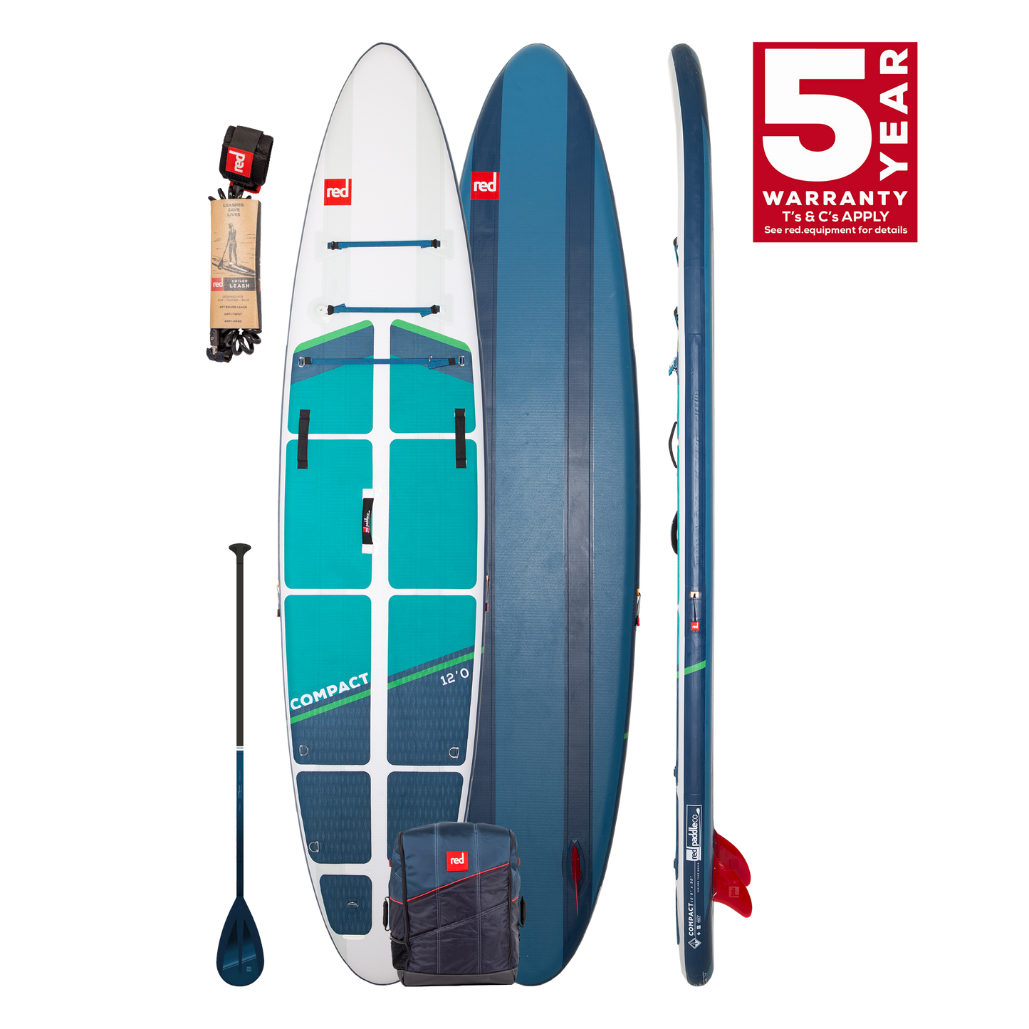 2022 Red Paddle Co 12'0" Compact Inflatable SUP Package