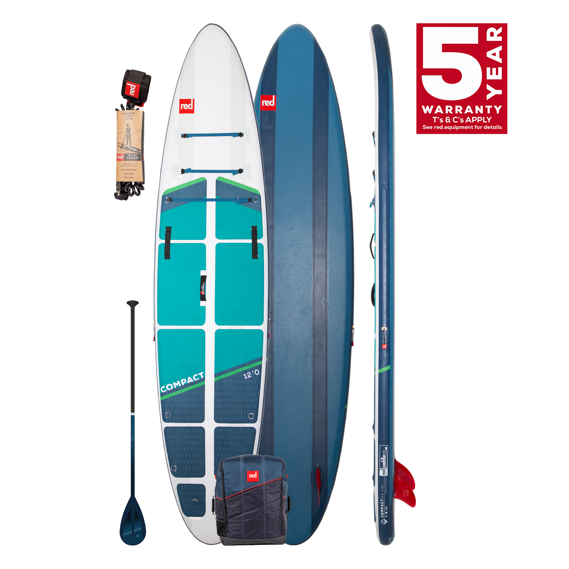 2022 Red Paddle Co 12'0" Compact Inflatable SUP Package