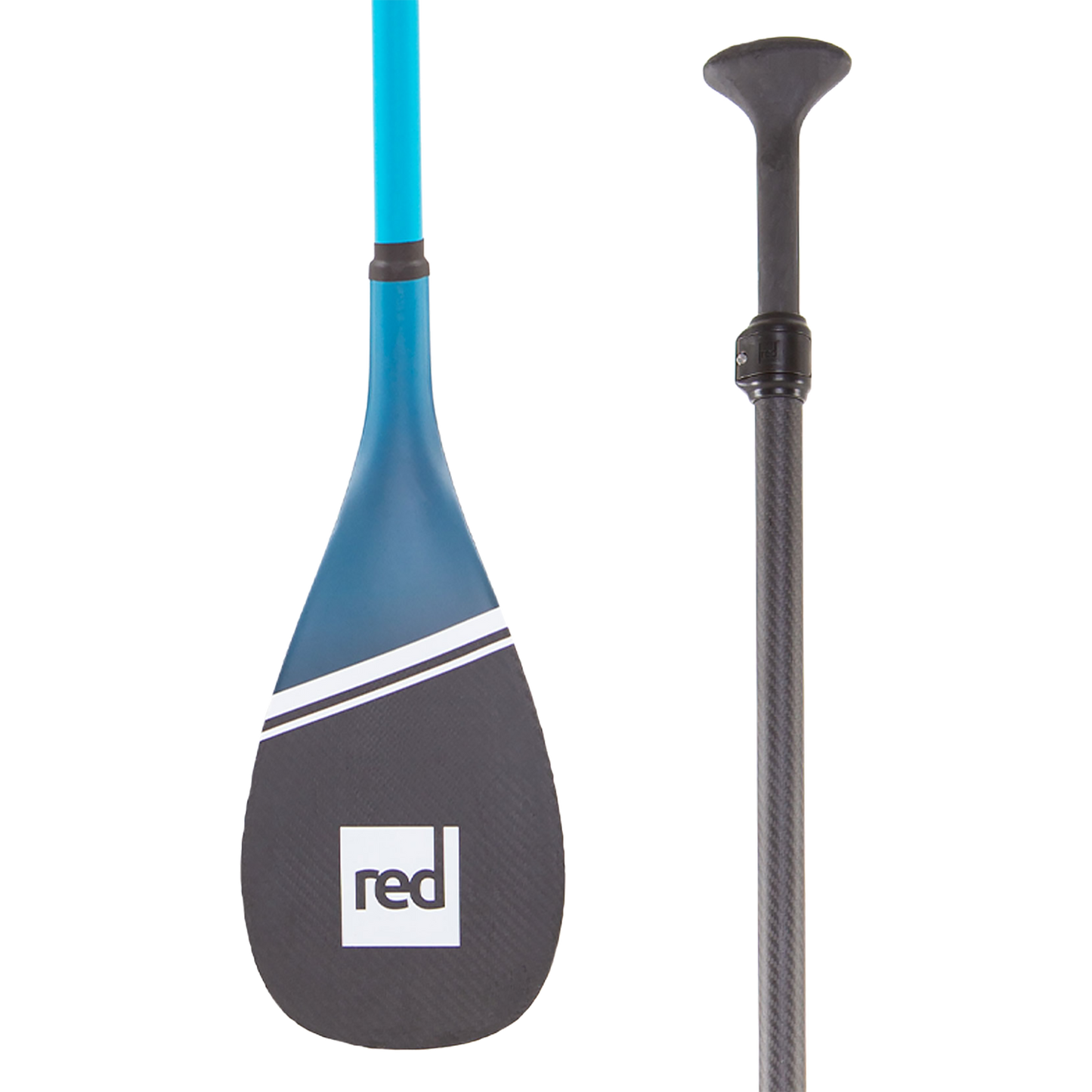 Red Hybrid 3PC Adjustable SUP Paddle (Blue)